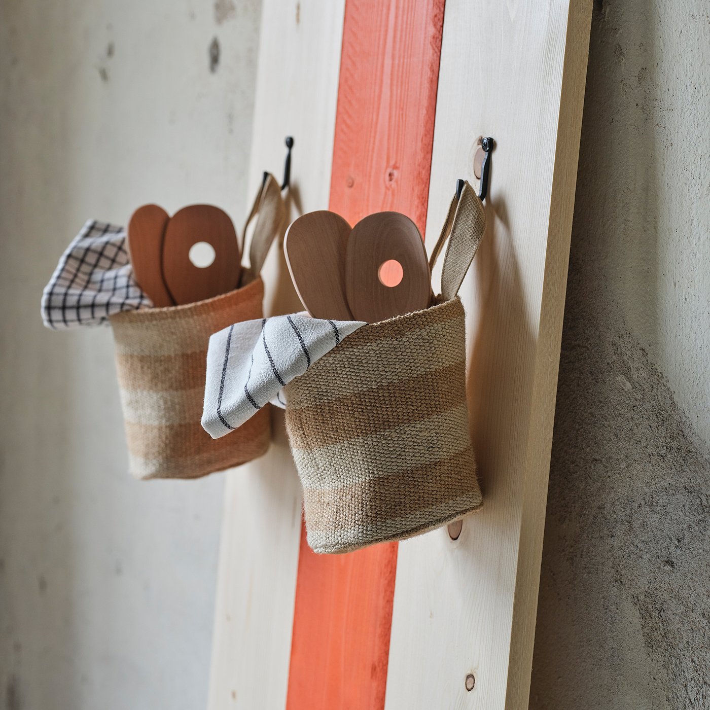 MÄVINN storage basket, jute, 12x12 cm