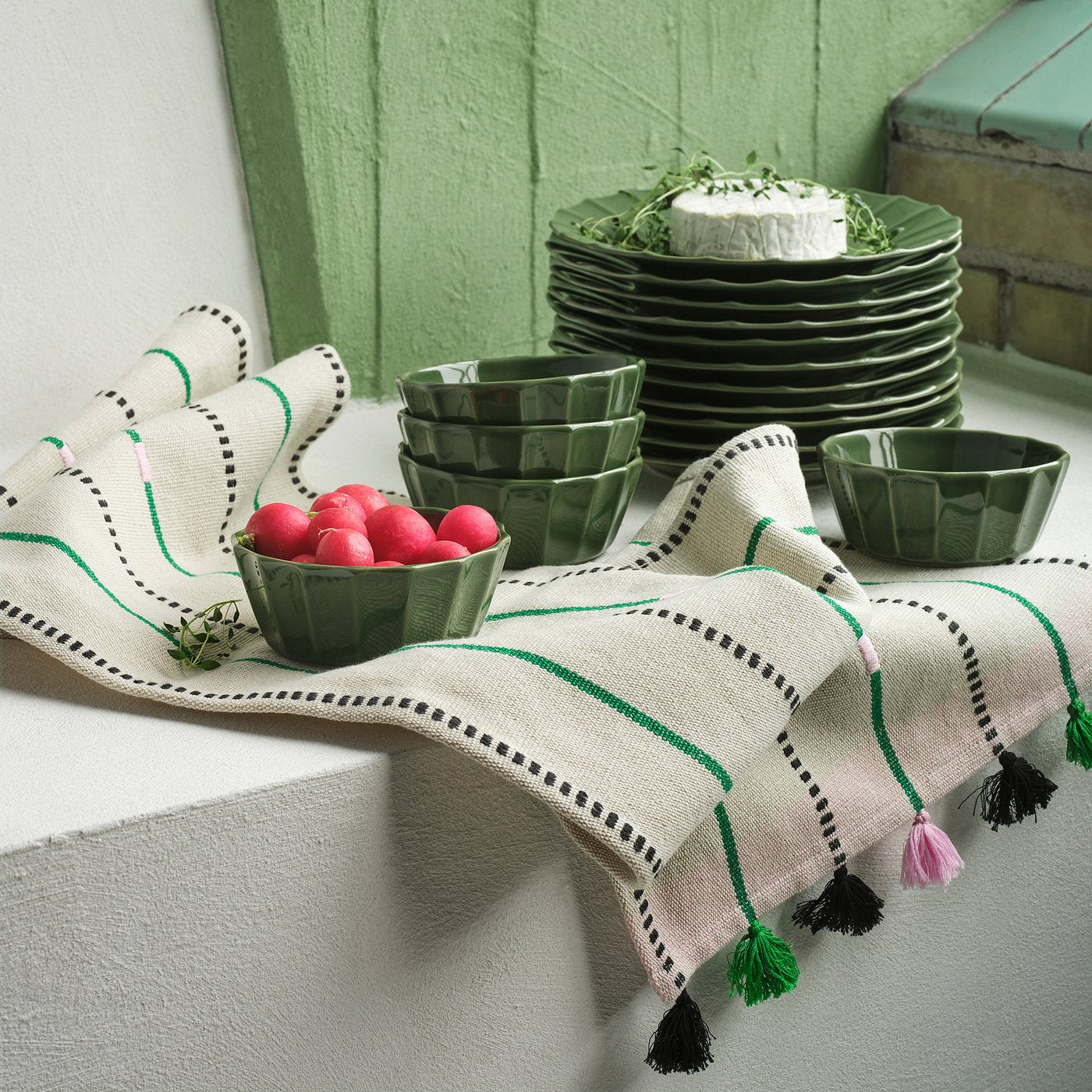 MÄVINN bowl, green, 14 cm