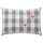 MÄVINN cushion cover, check grey/heart red, 40x58 cm