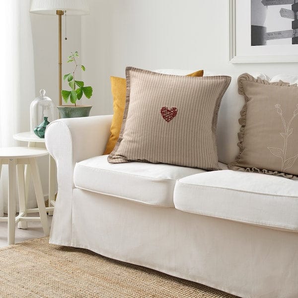 Ikea MÄVINN - Cushion cover, red beige/heart,50x50 cm