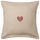 MÄVINN cushion cover, beige red/heart, 50x50 cm