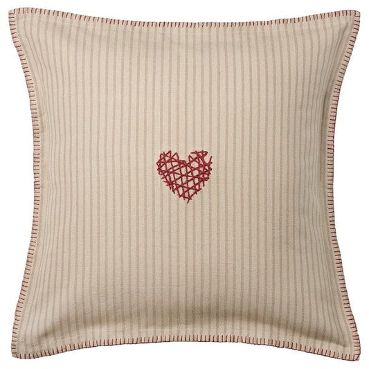 Ikea MÄVINN - Cushion cover, red beige/heart,50x50 cm