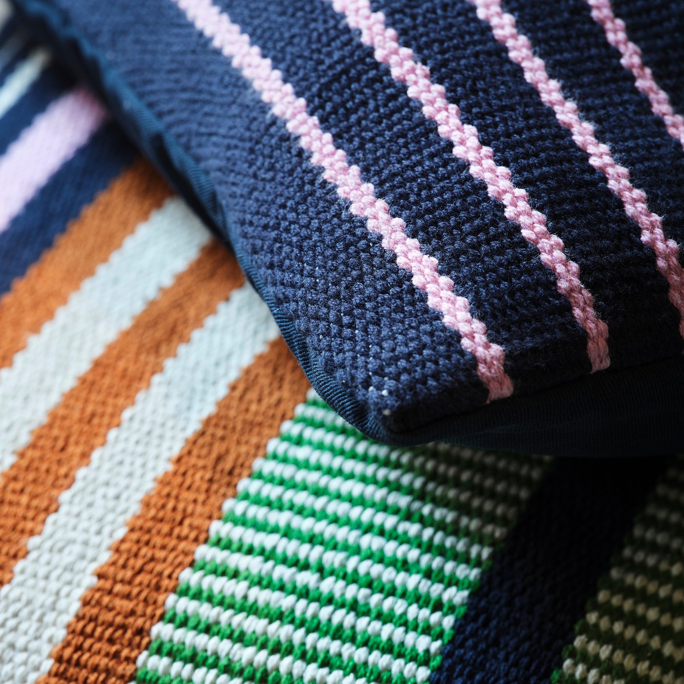 MÄVINN cushion cover, multicolour/stripe pattern, 50x50 cm