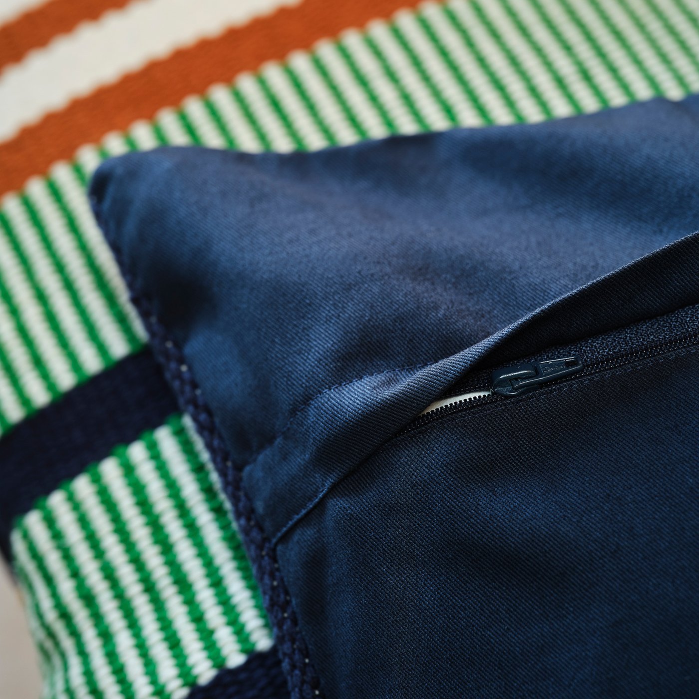 MÄVINN cushion cover, multicolour/stripe pattern, 50x50 cm