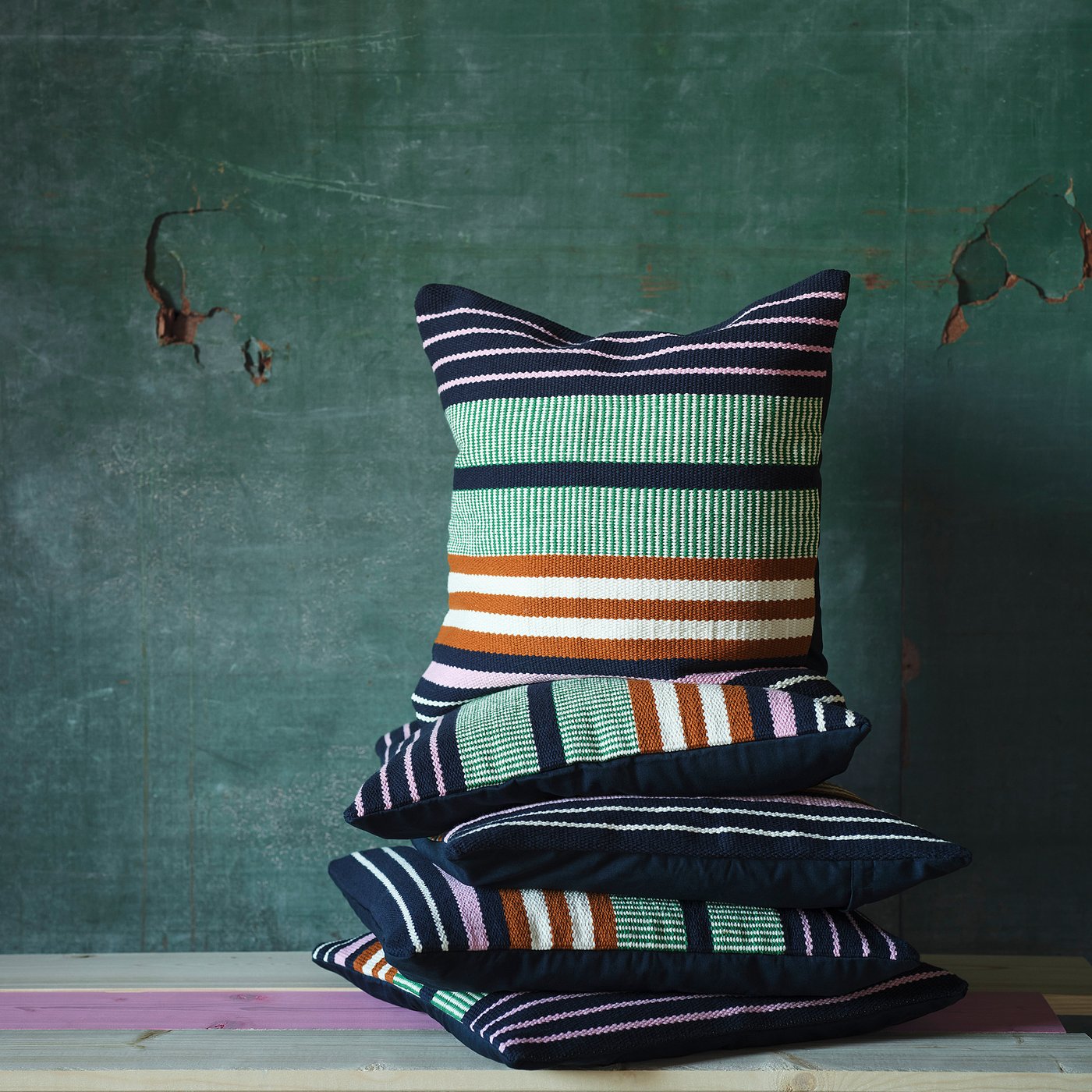MÄVINN cushion cover, multicolour/stripe pattern, 50x50 cm
