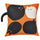 MÄVINN cushion cover, cat pattern orange, 50x50 cm