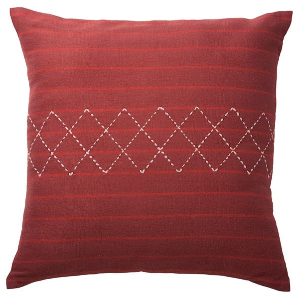 Ikea MÄVINN - Cushion cover, red white/ricamo,50x50 cm