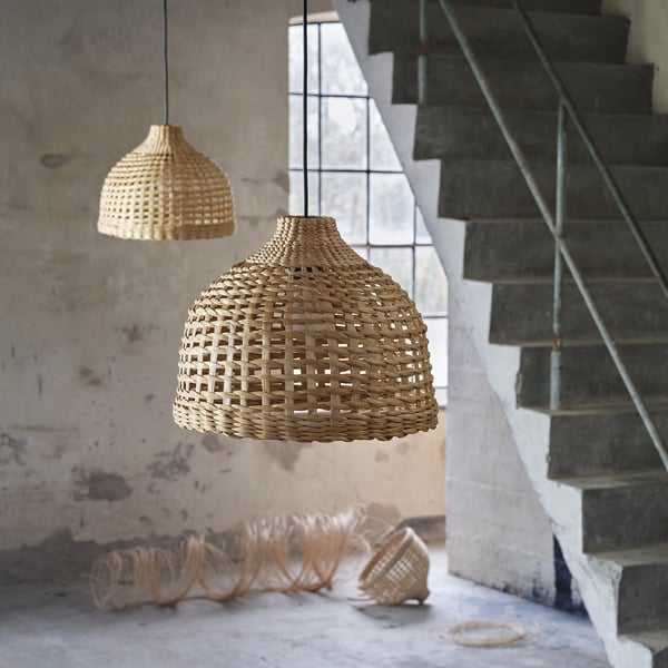 MÄVINN lamp shade, banana fibre/handmade, 35 cm