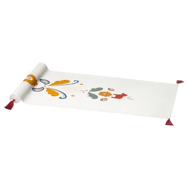 Ikea MÄVINN - Runner, white red/nappa,35x130 cm