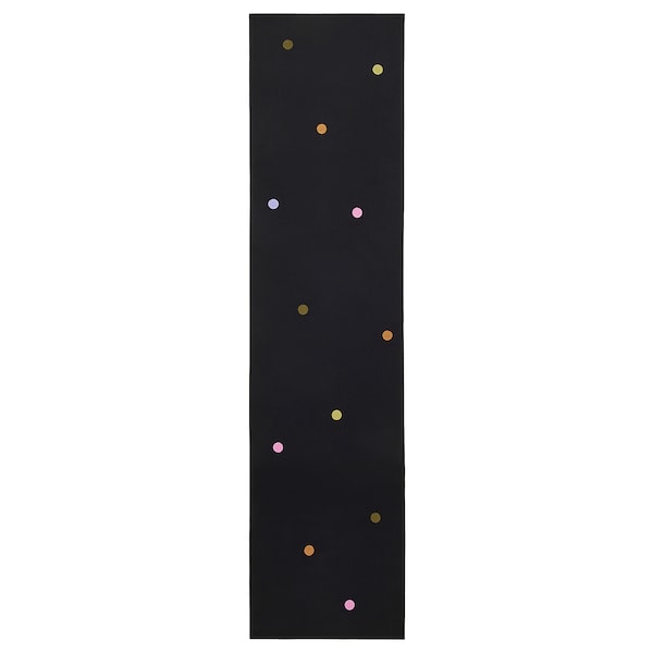 MÄVINN - Runner for bed, polka dot black,45x180 cm