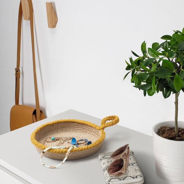 Ikea MÄVINN - Set of 2 baskets, jute yellow