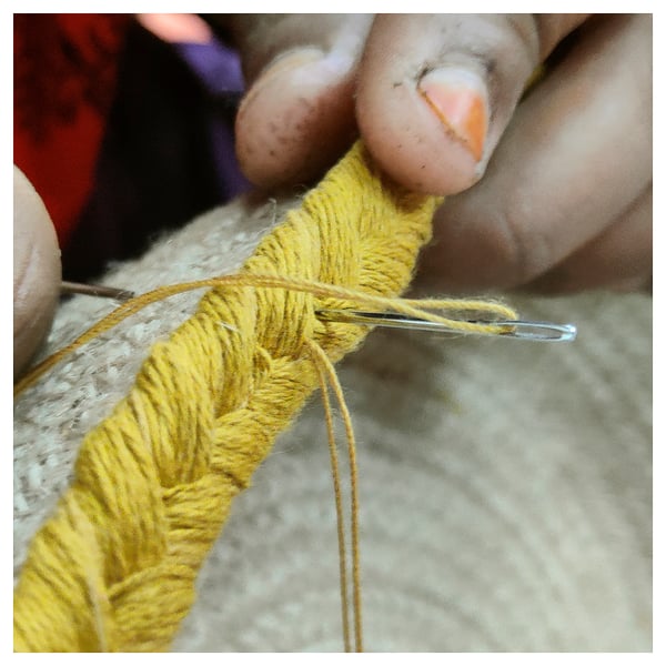 MÄVINN - Basket, set of 2, yellow jute