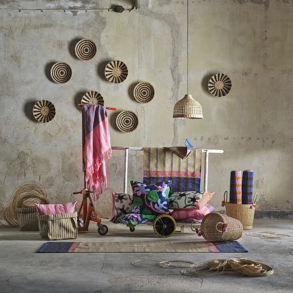 MÄVINN - MÄVINN Wall decoration, set of 2, banana fibre handmade