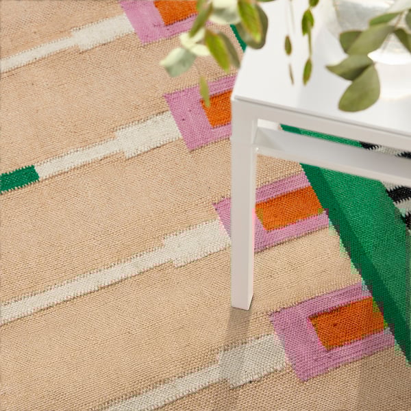 MÄVINN - MÄVINN Rug, beige/green, 170x240 cm