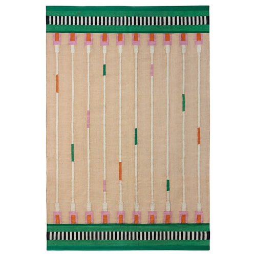 MÄVINN rug, beige/green, 170x240 cm