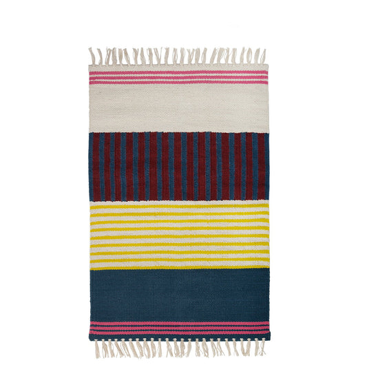 MÄVINN rug, flatwoven, multicolour, 90x60 cm