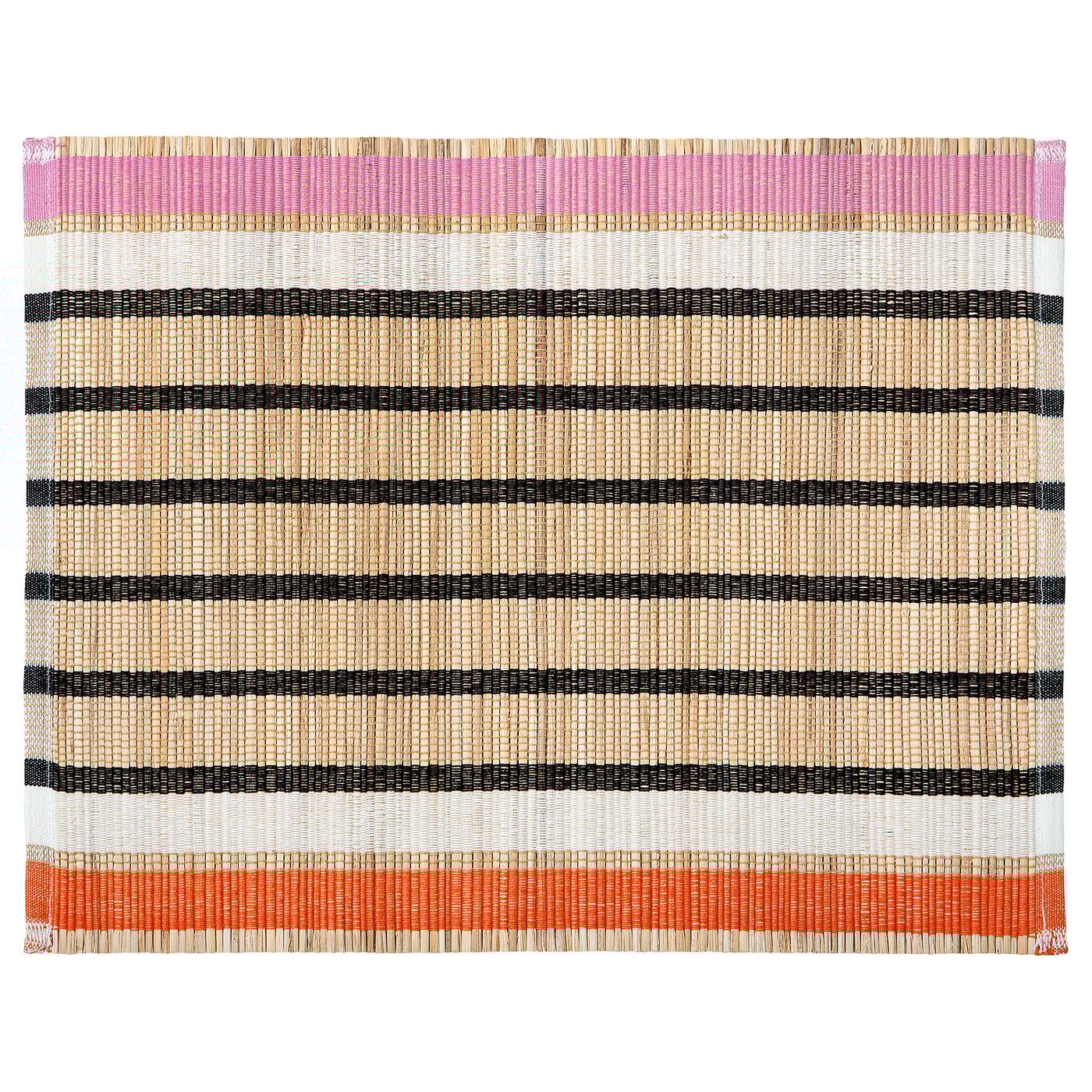 MÄVINN place mat, banana fibre/stripe pattern, 35x45 cm