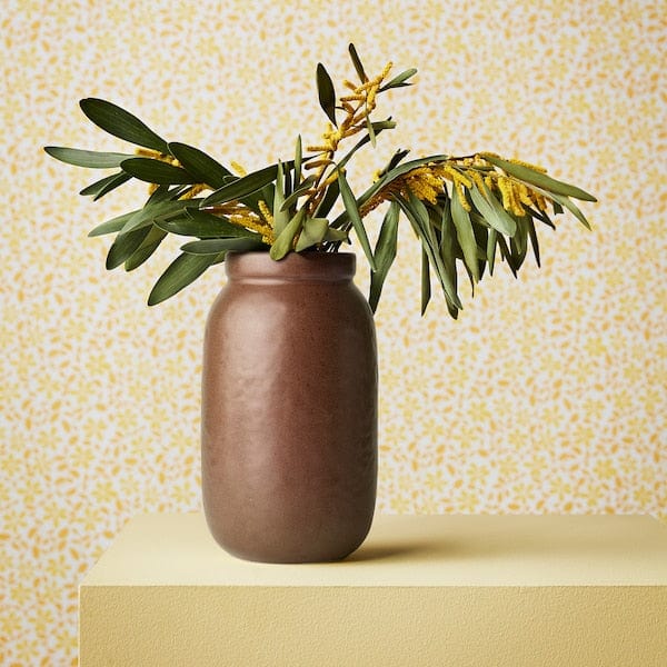 Ikea MÄVINN - Vase, brown/ceramic,19 cm