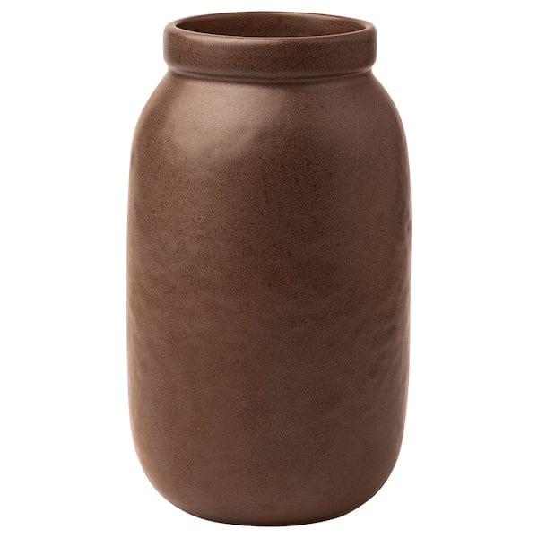 Ikea MÄVINN - Vase, brown/ceramic,19 cm