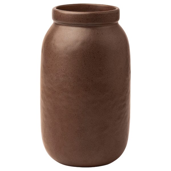 MÄVINN - Vase, brown/ceramic, 19 cm