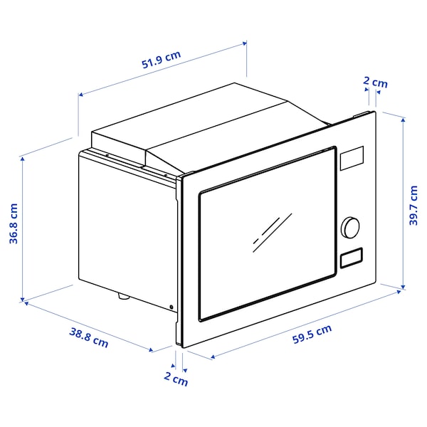 MÅGEBO - Microwave oven, IKEA 500 black ,