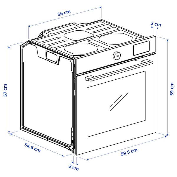 MÅGEBO - Thermoventilated oven/steam combin, IKEA 500 black ,