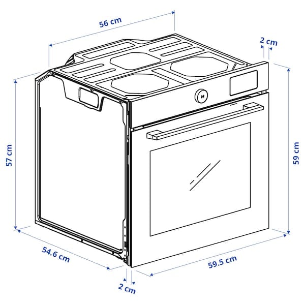 Ikea MÅGEBO - Thermoventilated oven/steam combin, IKEA 500 black ,