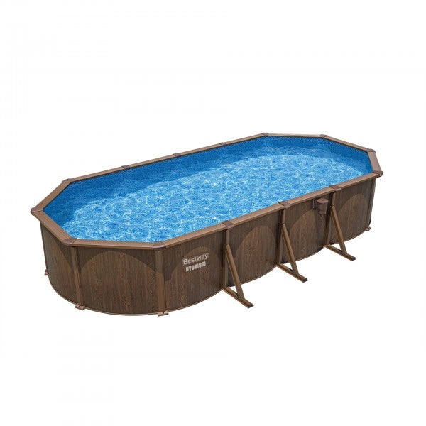 HYDRIUM POOL WOOD OVAL 5X3,60X1,20M SAND FILTER COVER AND BASE MAT