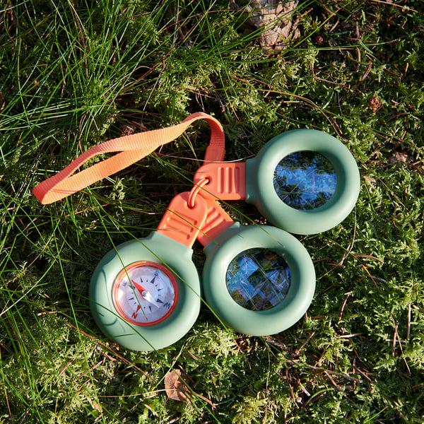 MAJBAGGE 3-piece nature exploration set, green/orange, 5.6 cm