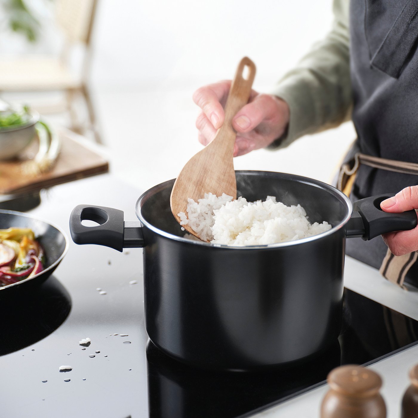 MAJFISK 3-piece kitchen utensil set, acacia