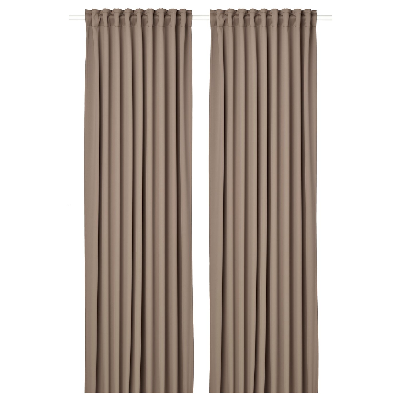 MAJGULL Blackout Curtains, Grey/Brown, 145×300 cm (1 pair)
