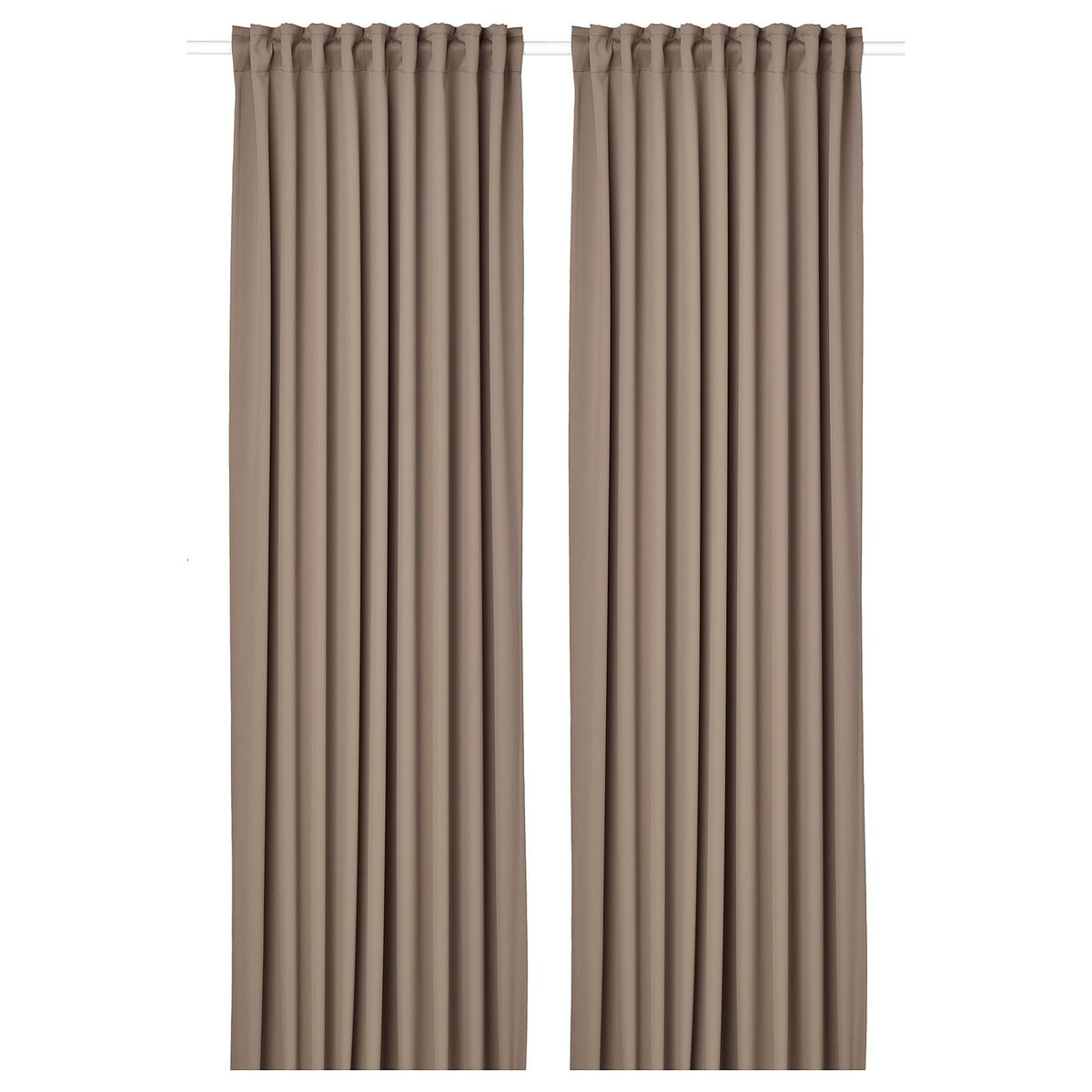MAJGULL Blackout Curtains, Grey/Brown, 145×300 cm (1 pair)