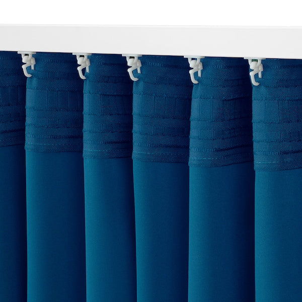 MAJGULL - Blackout blind, 2 sheets, dark blue,145x300 cm