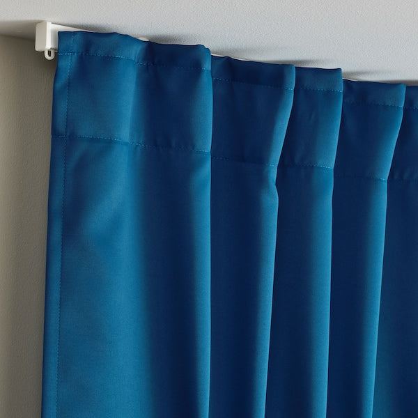 MAJGULL - Blackout blind, 2 sheets, dark blue,145x300 cm