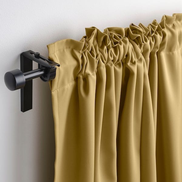 Ikea MAJGULL - Semi-sheer curtain, 2 sheets, beige-yellow,145x300 cm