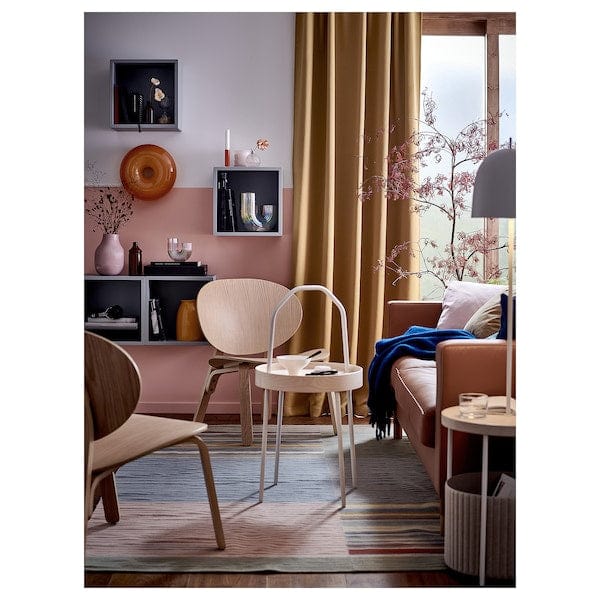 Ikea MAJGULL - Semi-sheer curtain, 2 sheets, beige-yellow,145x300 cm