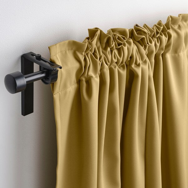 MAJGULL - Semi-sheer curtain, 2 sheets, beige-yellow,145x300 cm