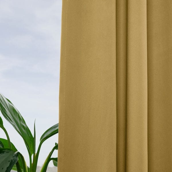 Ikea MAJGULL - Semi-sheer curtain, 2 sheets, beige-yellow,145x300 cm