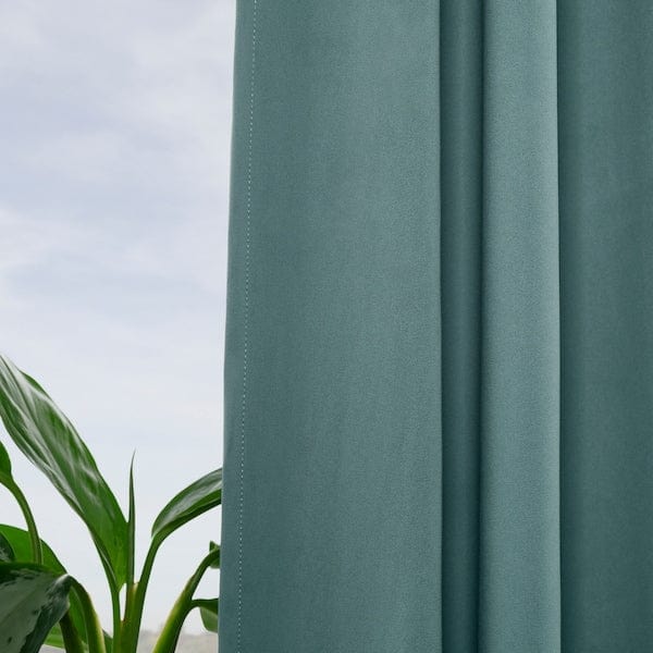 Ikea MAJGULL - semi-transparent curtain, 2 sheets, dark gray-turquoise,145x300 cm