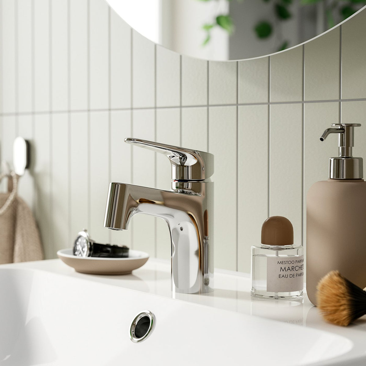 MAJSJÖN bathroom mixer tap top lever, chrome-plated, S