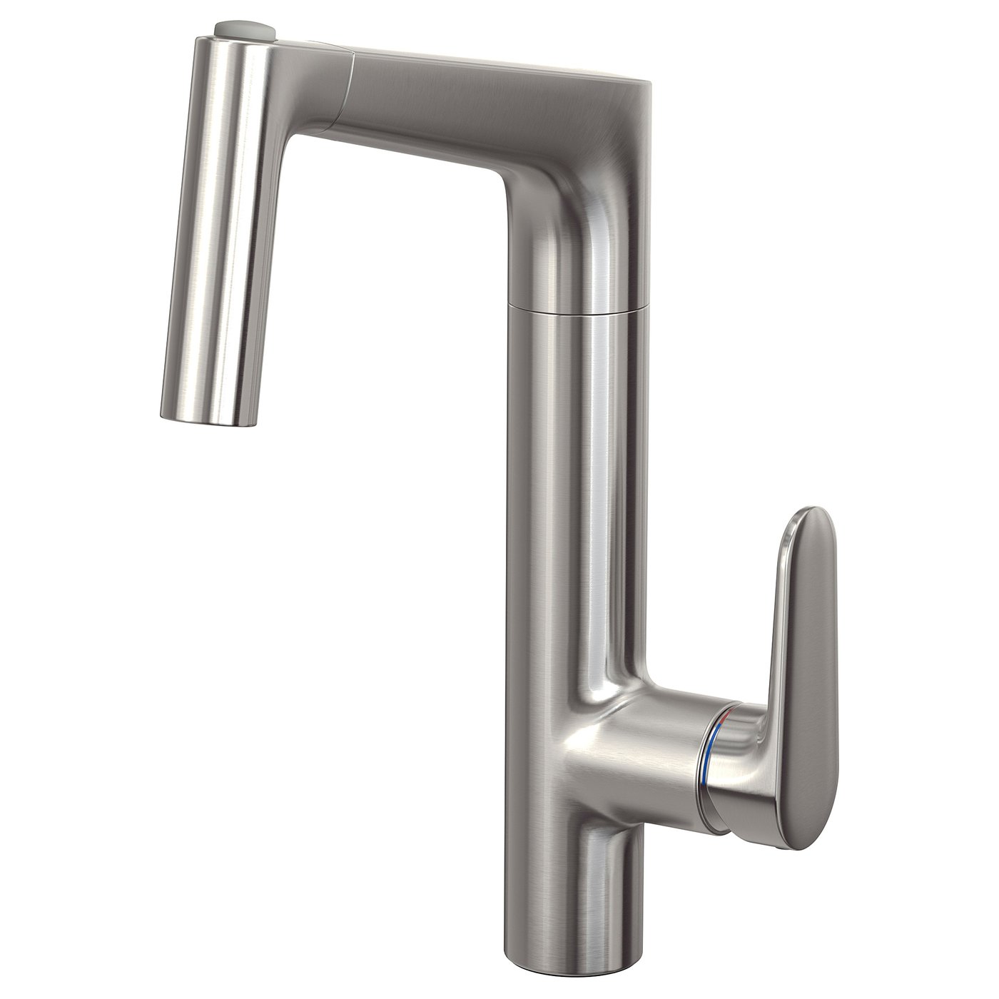 MAJSJÖN kitchen mixer tap pull out w spray, stainless steel colour