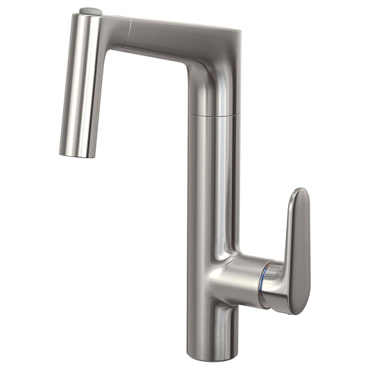 MAJSJÖN kitchen mixer tap pull out w spray, stainless steel colour