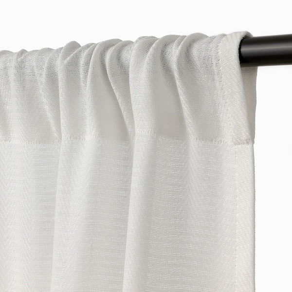 MAJSMAL - Curtain, 2 sheets, white,145x300 cm