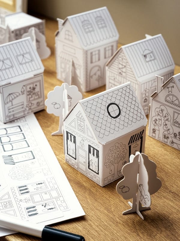 Ikea MÅLA - 10-pc cardboard town template set
