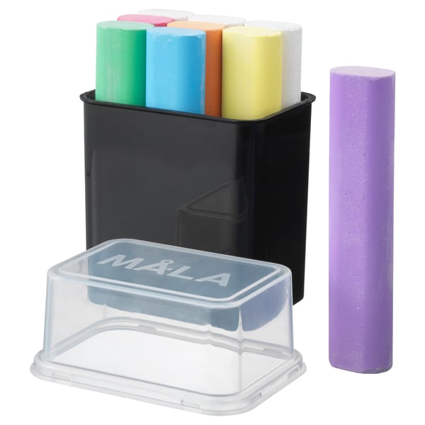 MÅLA chalks, mixed colours, 9 pack