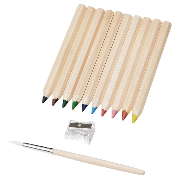 MÅLA coloured pencil, mixed colours, 10 pack