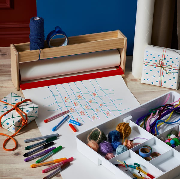 MÅLA paper roll holder with storage, 50x13 cm