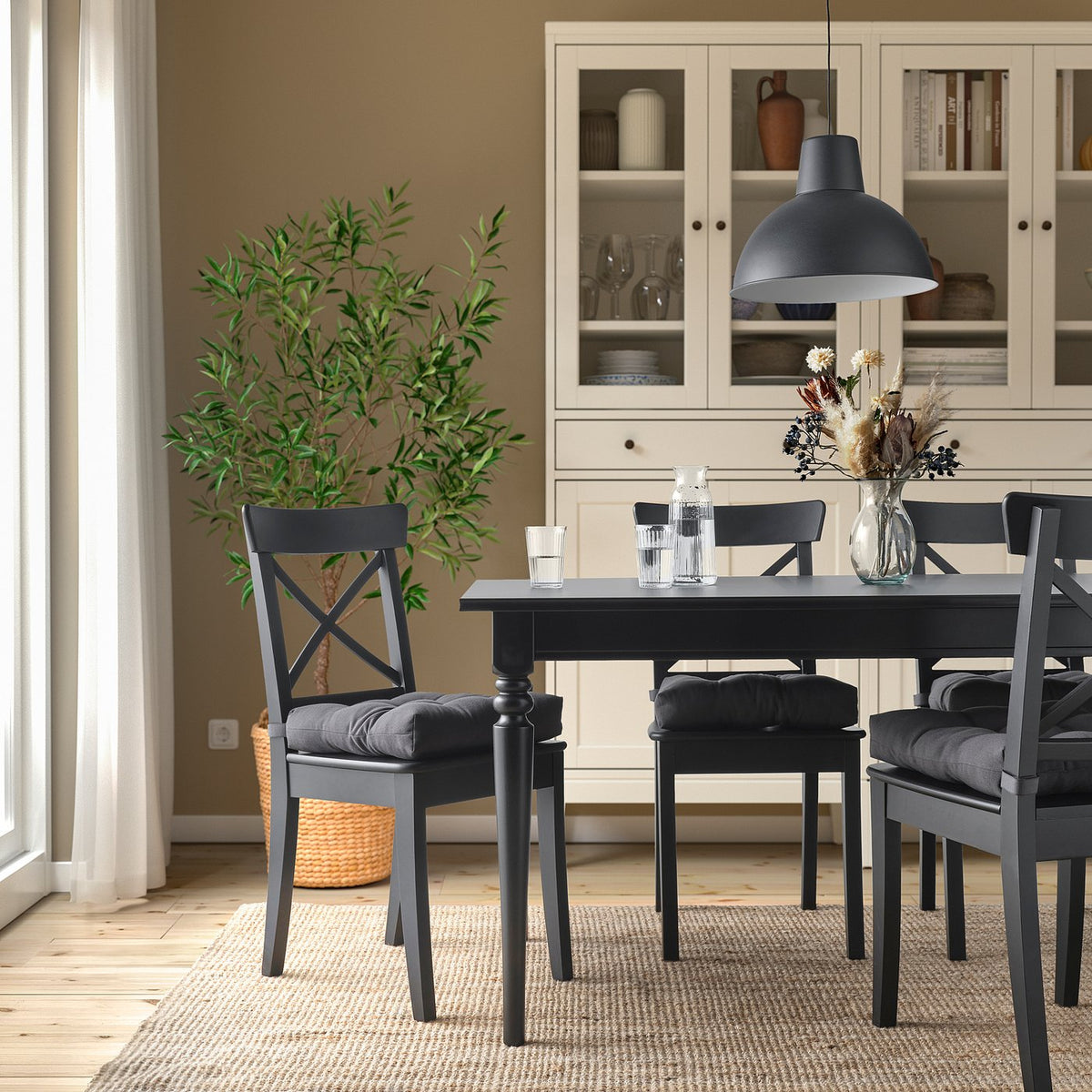 MALINDA chair pad, anthracite, 40x38x7 cm