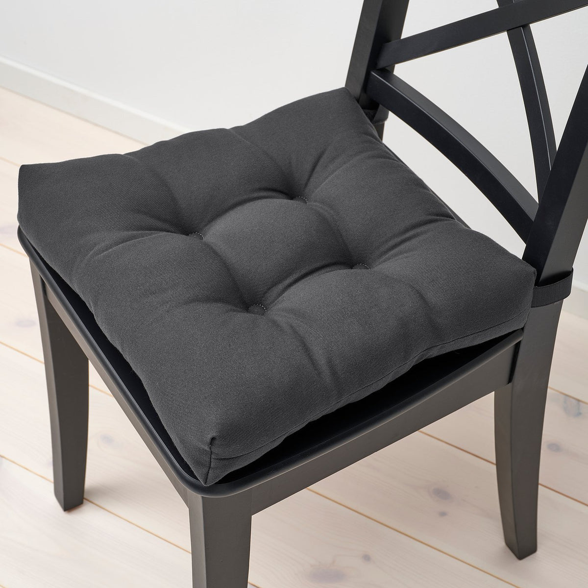 MALINDA chair pad, anthracite, 40x38x7 cm