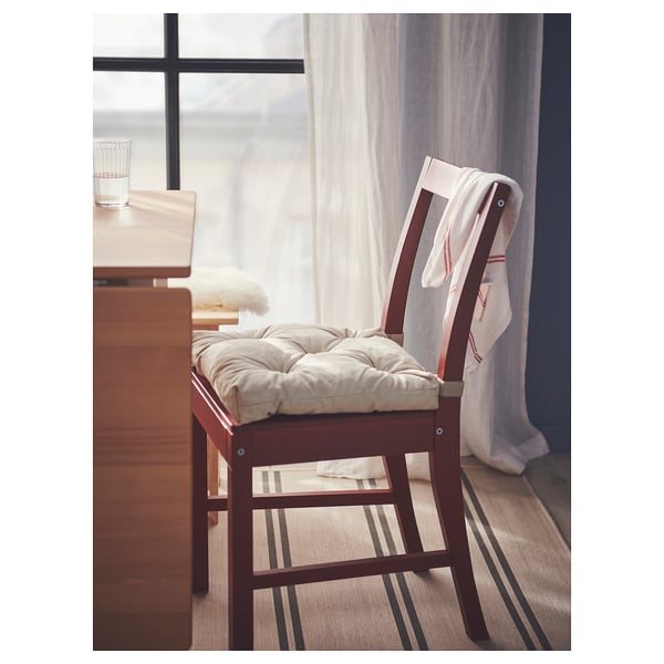 MALINDA chair cushion, light beige, 40/35x38x7 cm